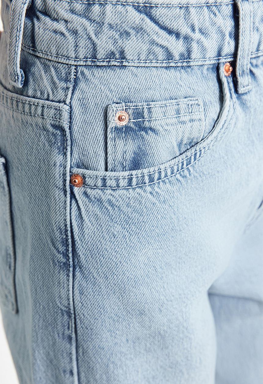 Trendyol - High rise wide leg jeans - blue