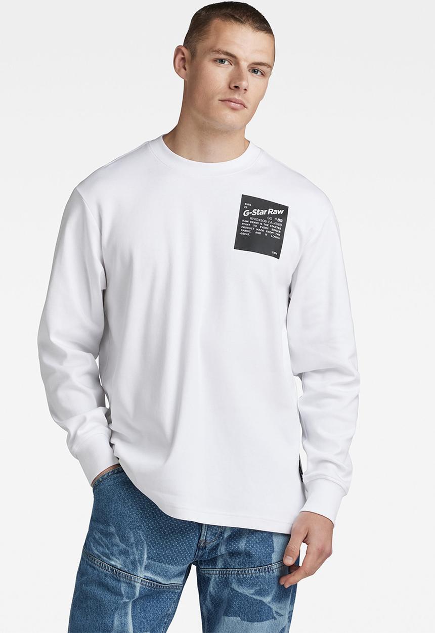 G-STAR - Tile back gr loose r t l\s ventura interlock o - white