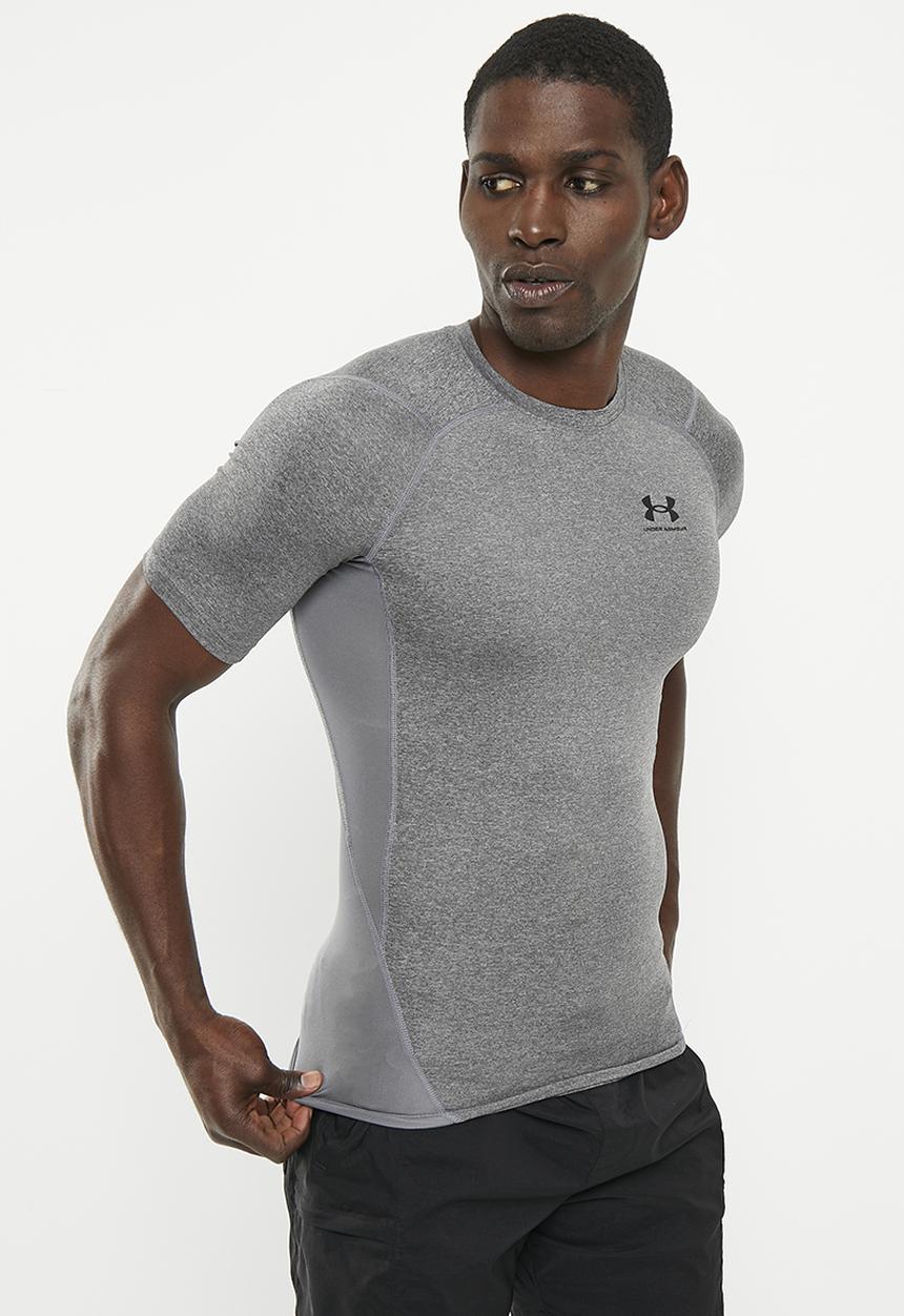 Under Armour - UA HeatGear® short sleeve compression top- carbon heather