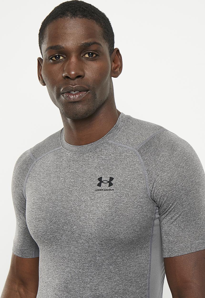 Under Armour - UA HeatGear® short sleeve compression top- carbon heather