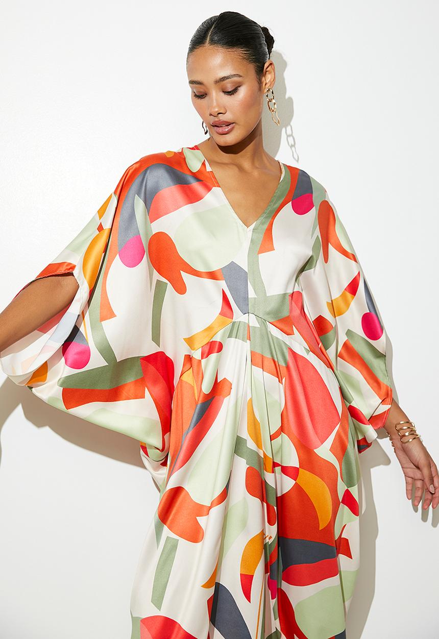VELVET - Volume kaftan maxi - multi