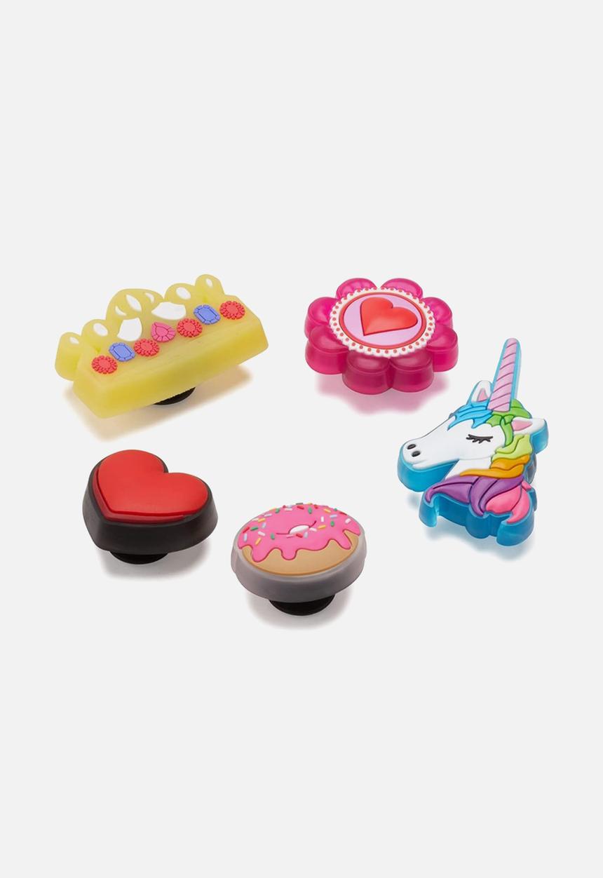 Crocs - Lights up pink girly girl 5 pack jibbitz - multi