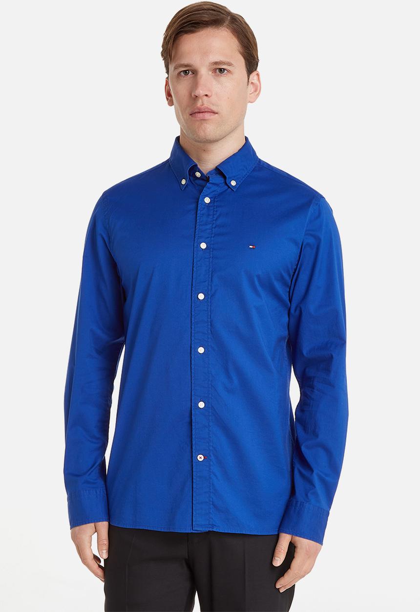 Tommy Hilfiger - Flex poplin rf shirt - dark blue
