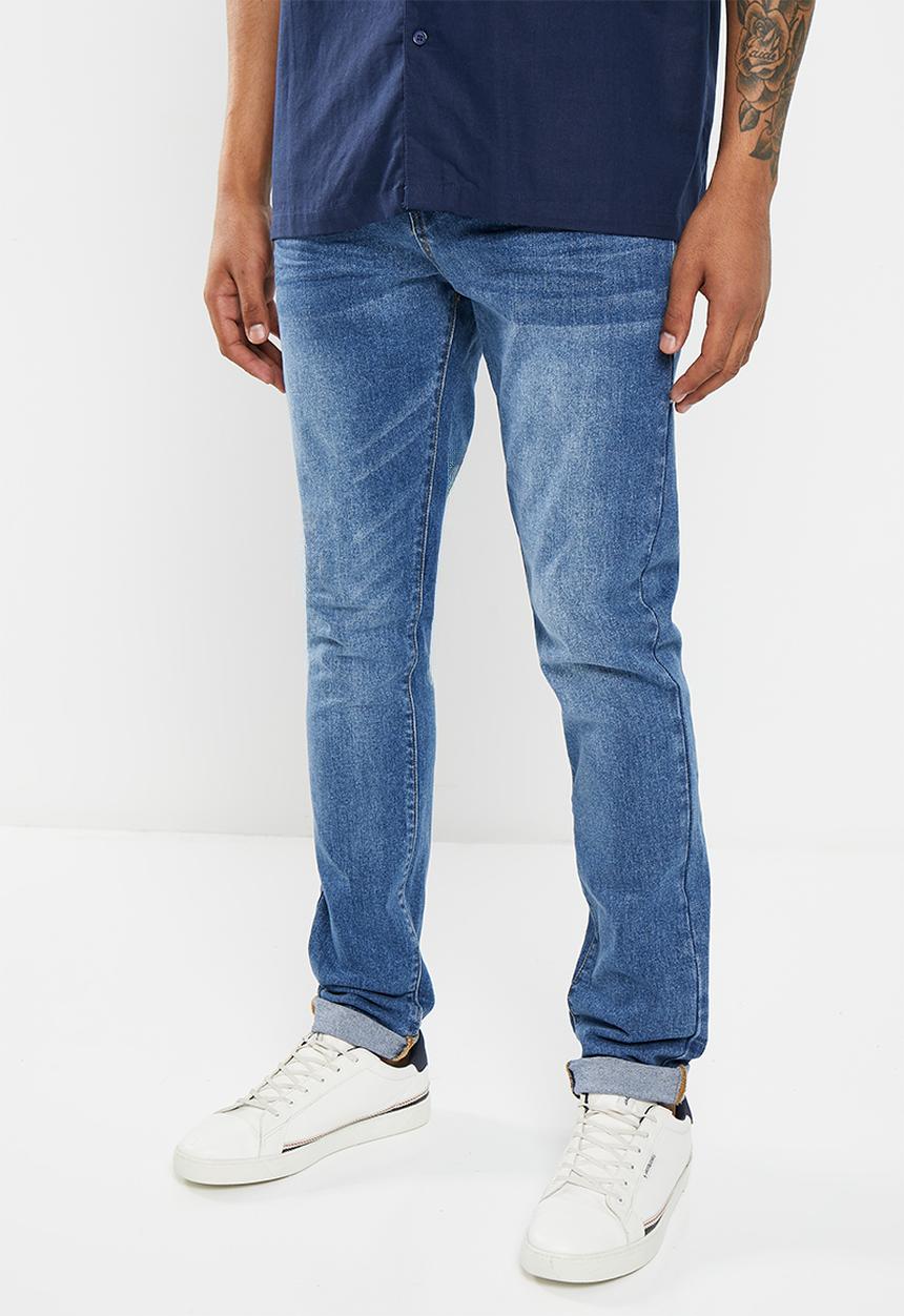 Vertigo - Mens  Vertigo core slim leg denim Jean - blue