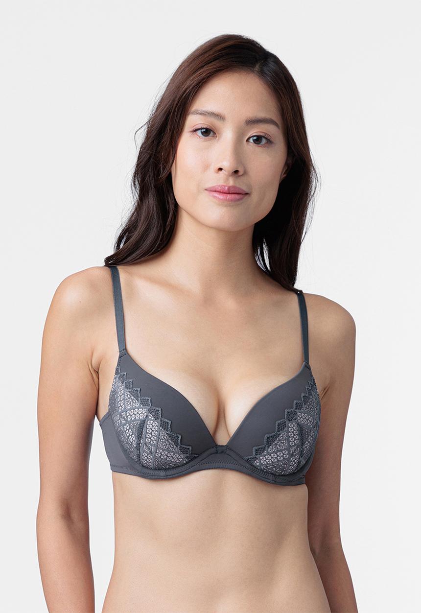 DORINA - Kelsea 2pack push up plunge - grey/blue