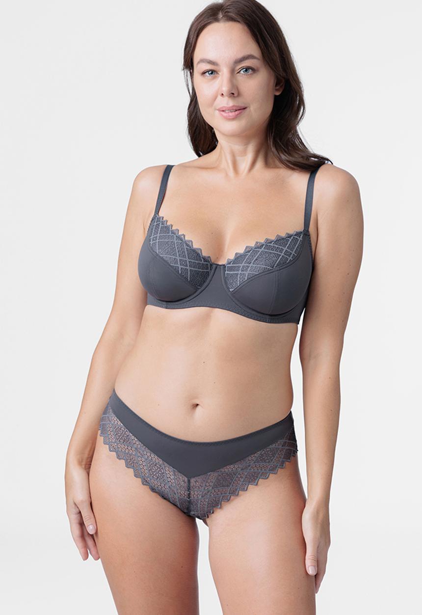 DORINA - Plus Kelsea 2pack non padded wired  bra - grey/blue