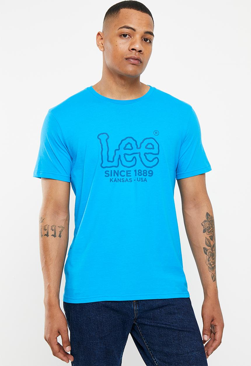 Lee  - Gel outline logo t - turq