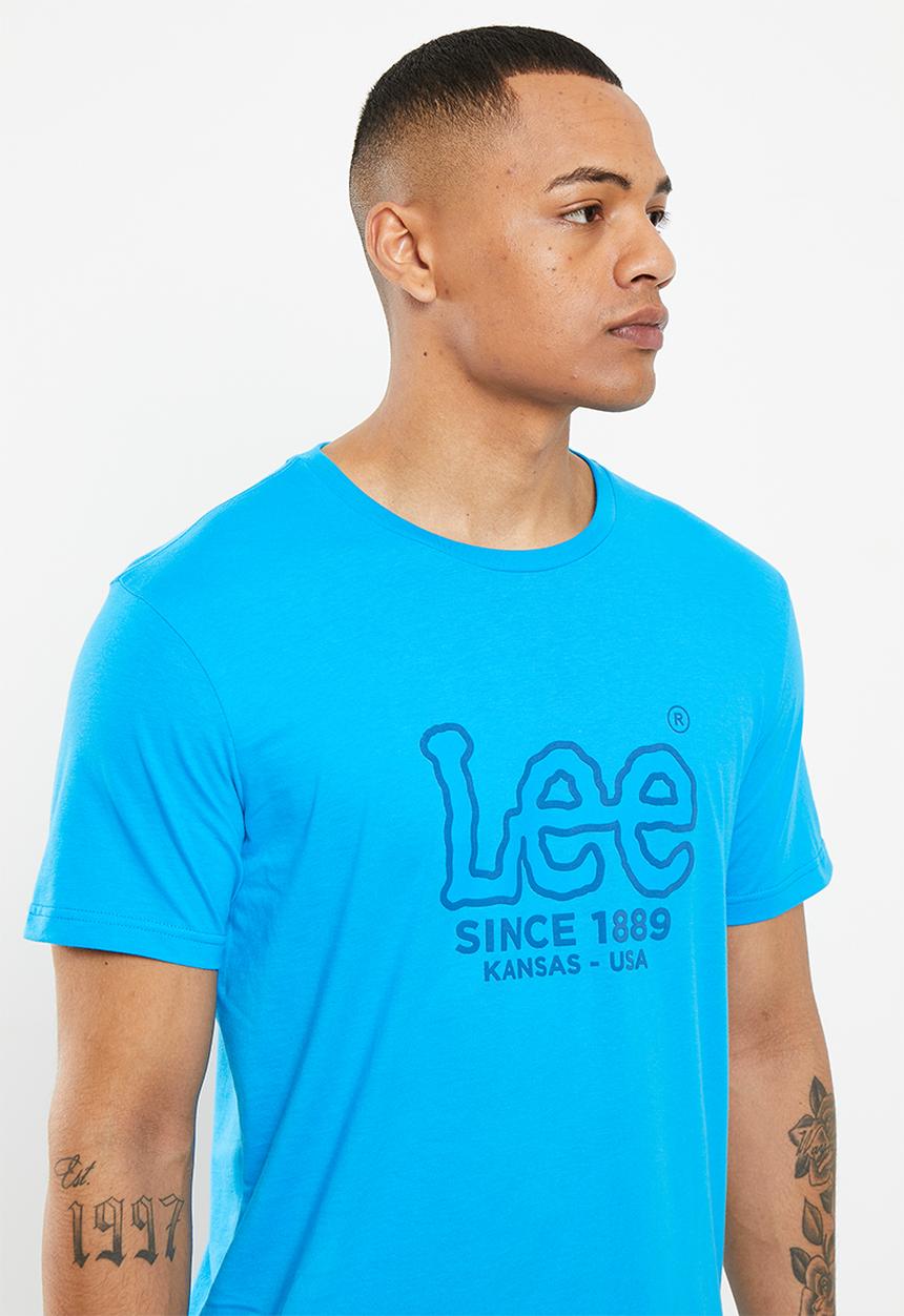Lee  - Gel outline logo t - turq