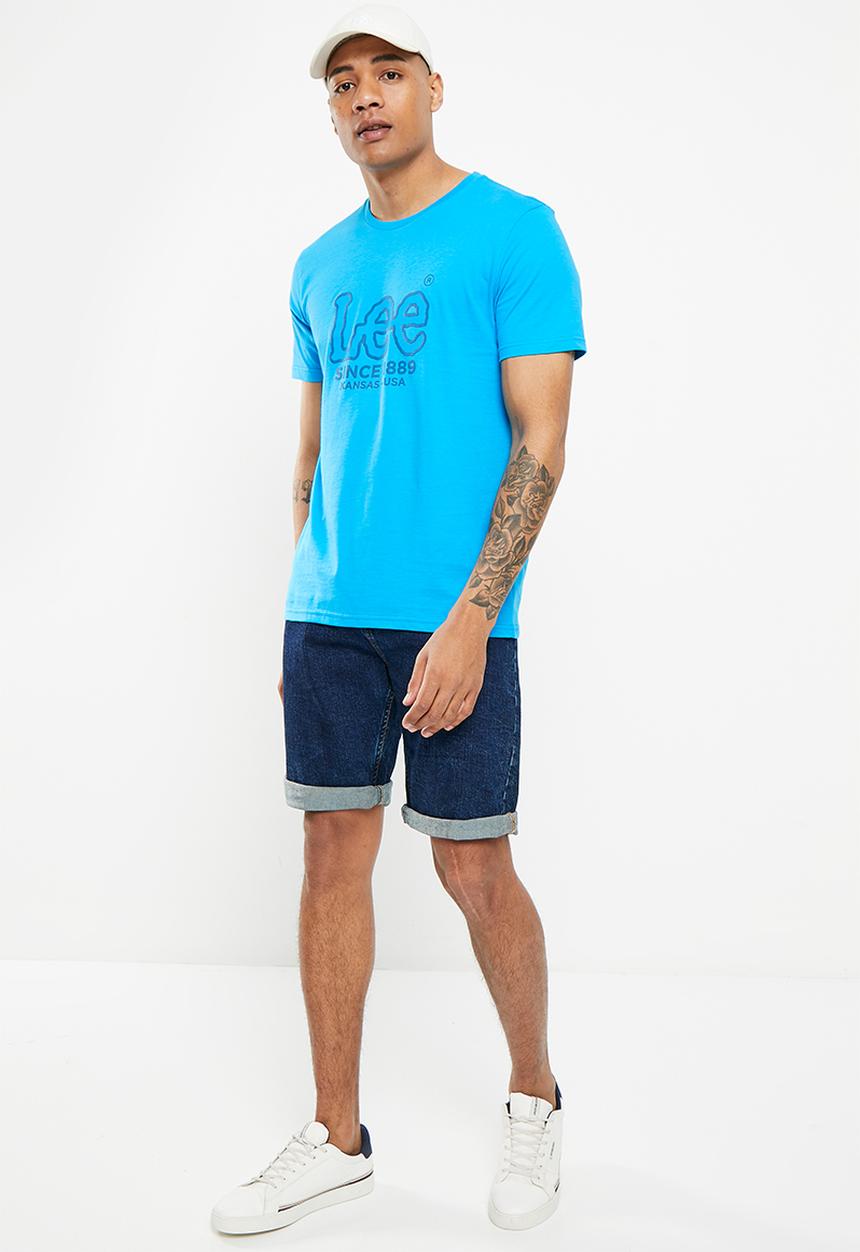 Lee  - Gel outline logo t - turq