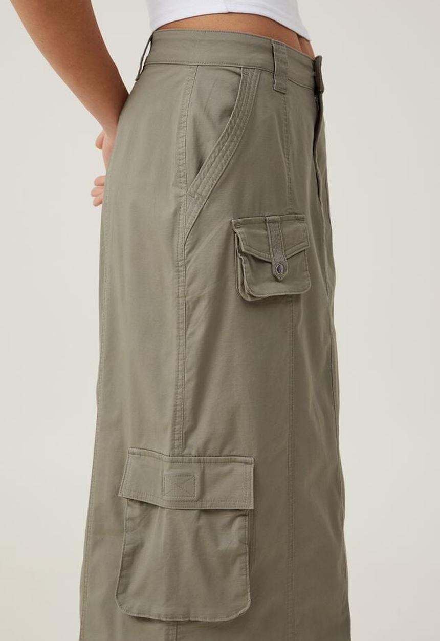 Cotton On - Hayden utility maxi skirt - woodland