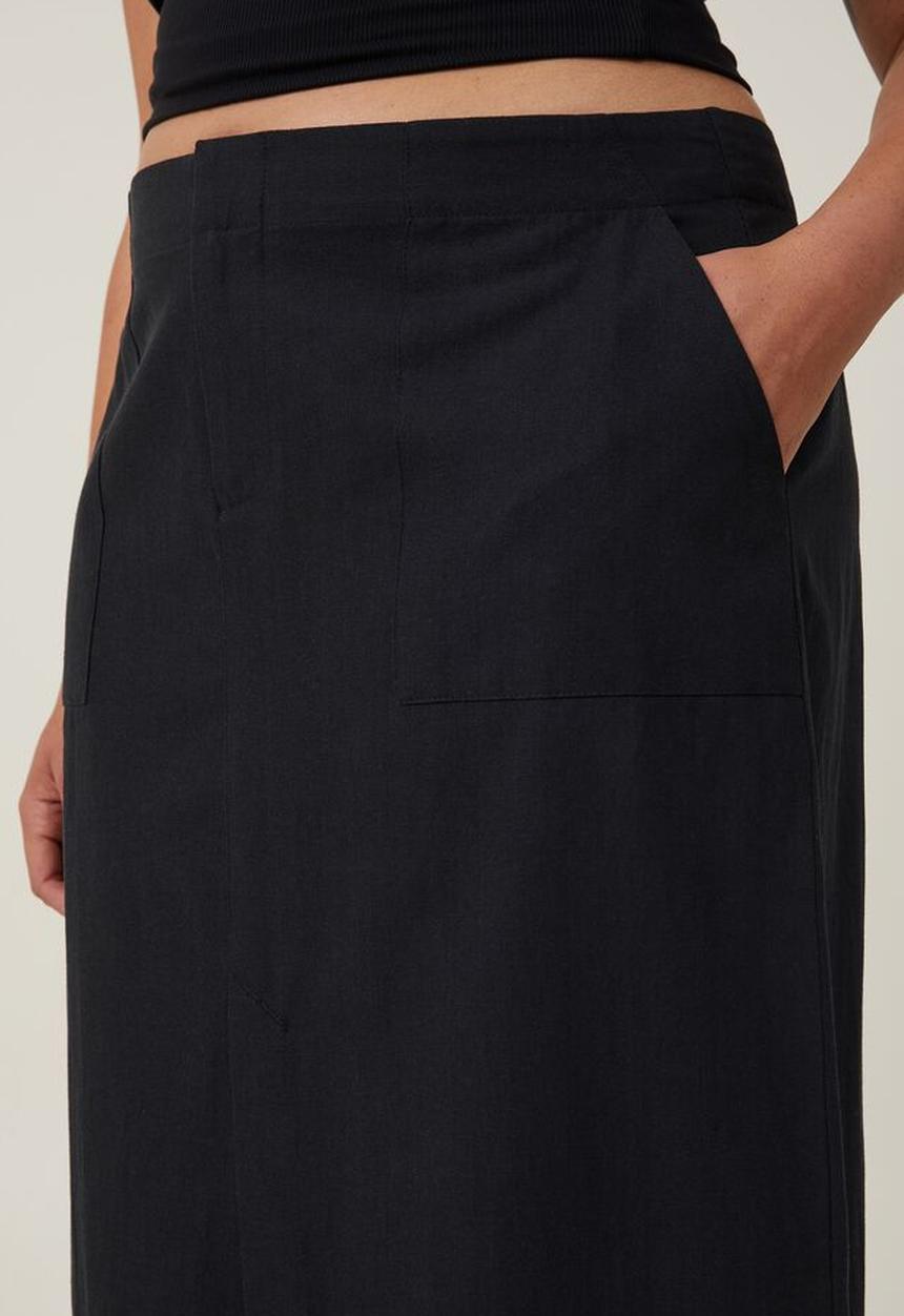 Cotton On - Plus jude midi skirt - black