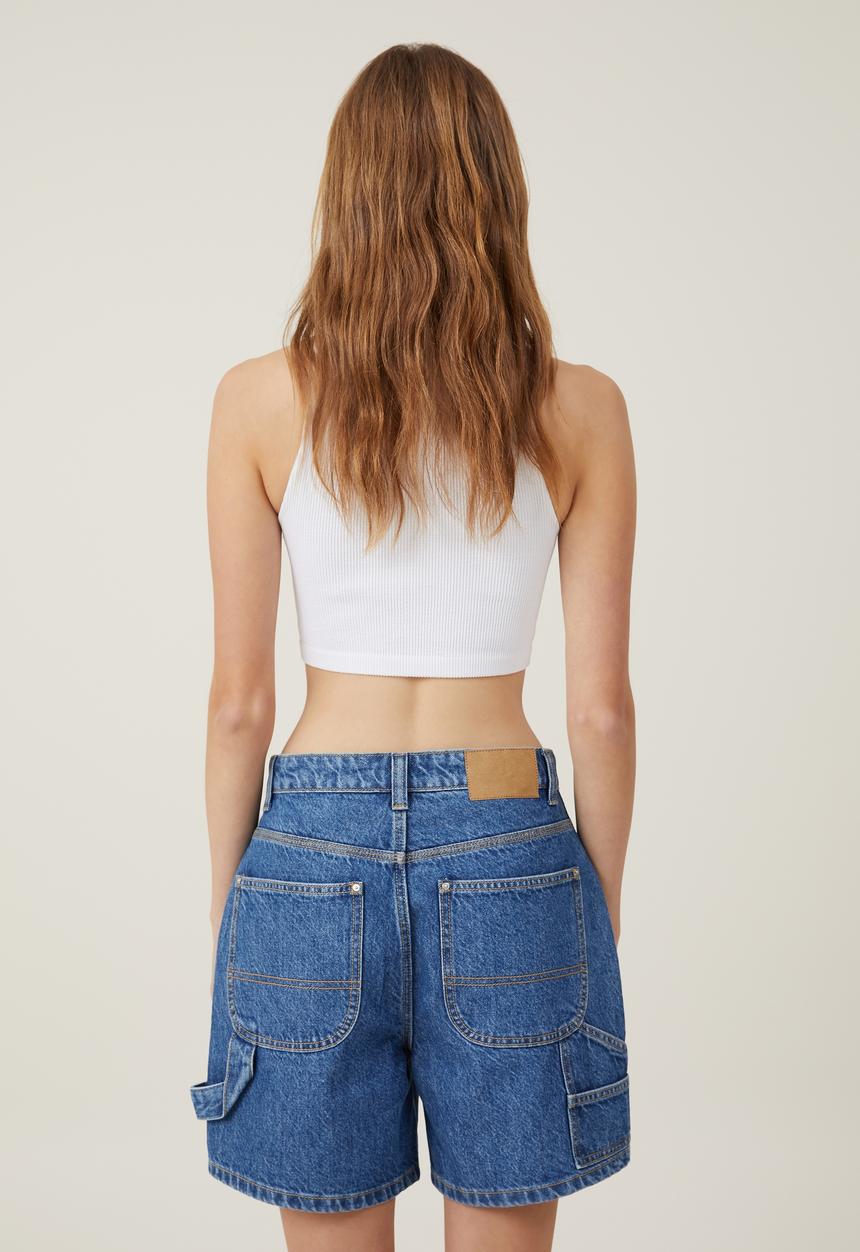 Cotton On - Carpenter denim short - sea blue
