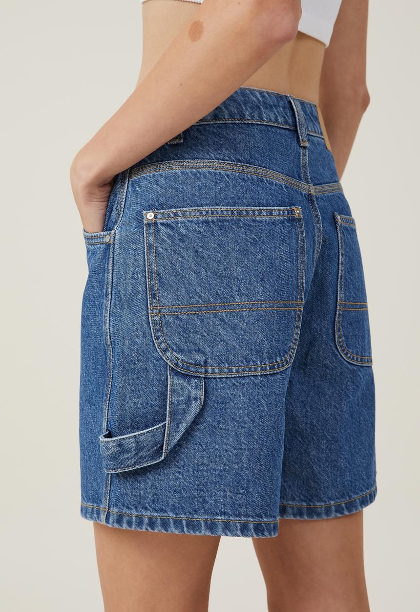 Cotton On - Carpenter denim short - sea blue
