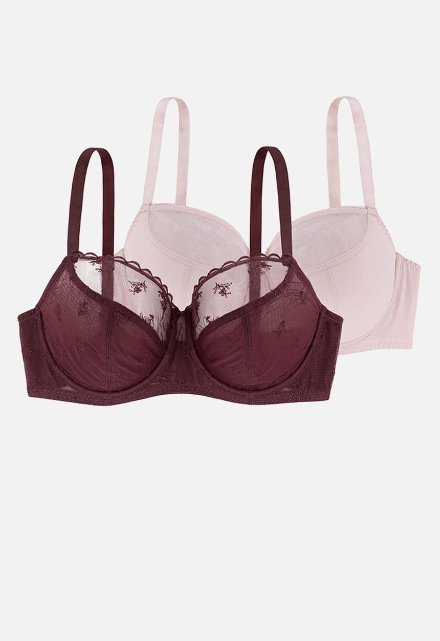 DORINA - Plus elvera 2 pack demi - red/pink
