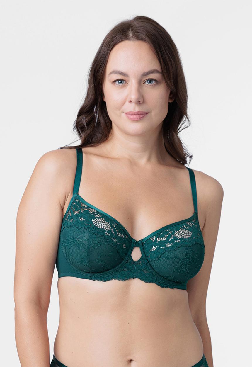 DORINA - Plus Leal non padded wired bra - green