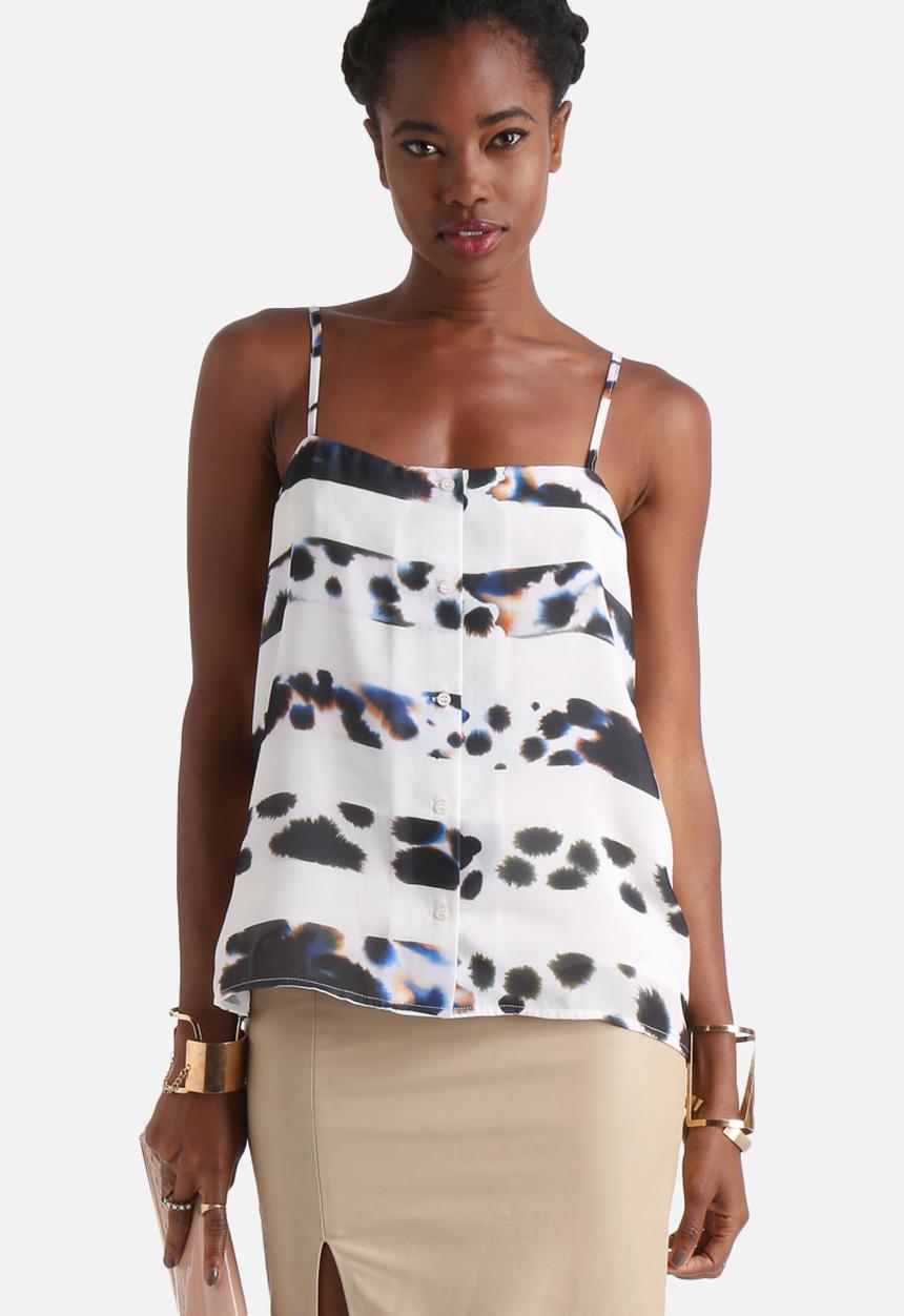 Neon Rose - Leopard Zebra Print Cami