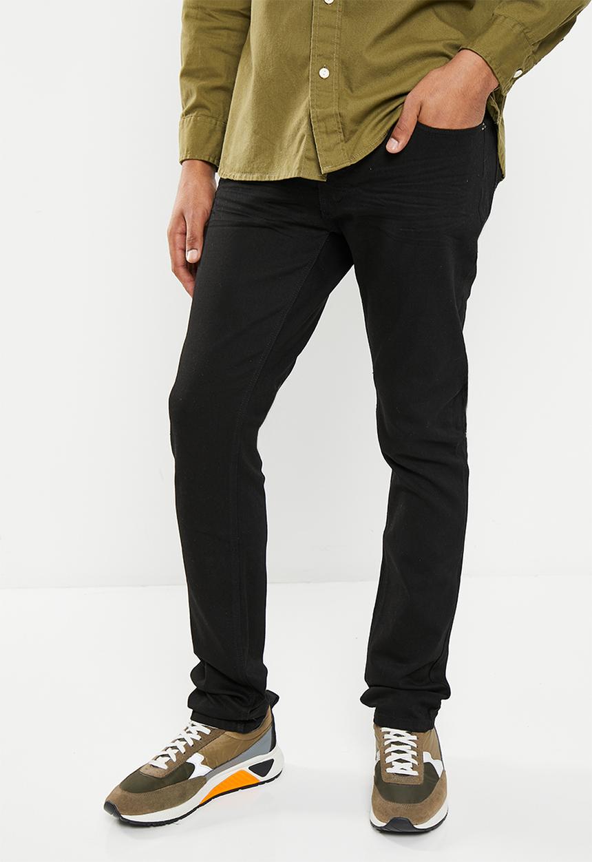 Aca Joe - Mens aca joe stretch denim jeans - black wash