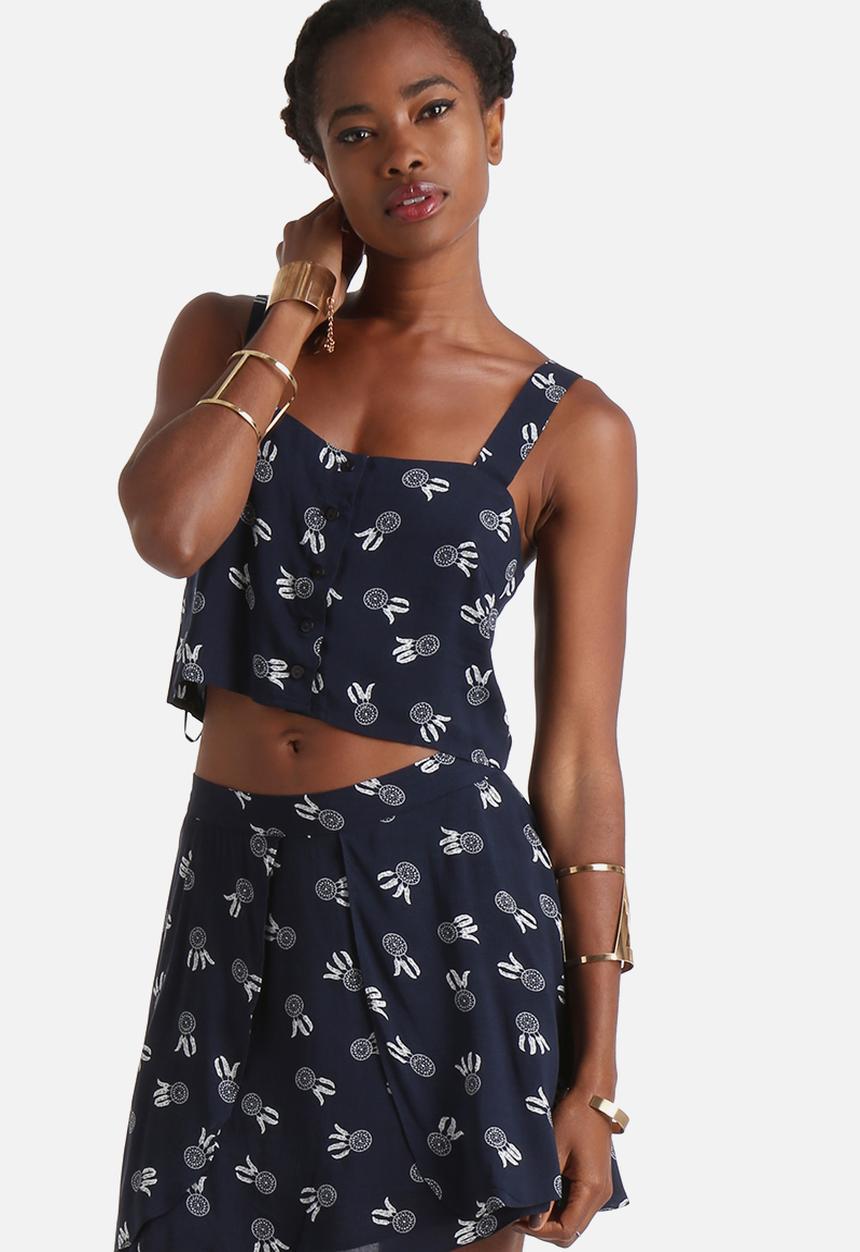 Neon Rose - Dream Catcher Crop Tie Detail