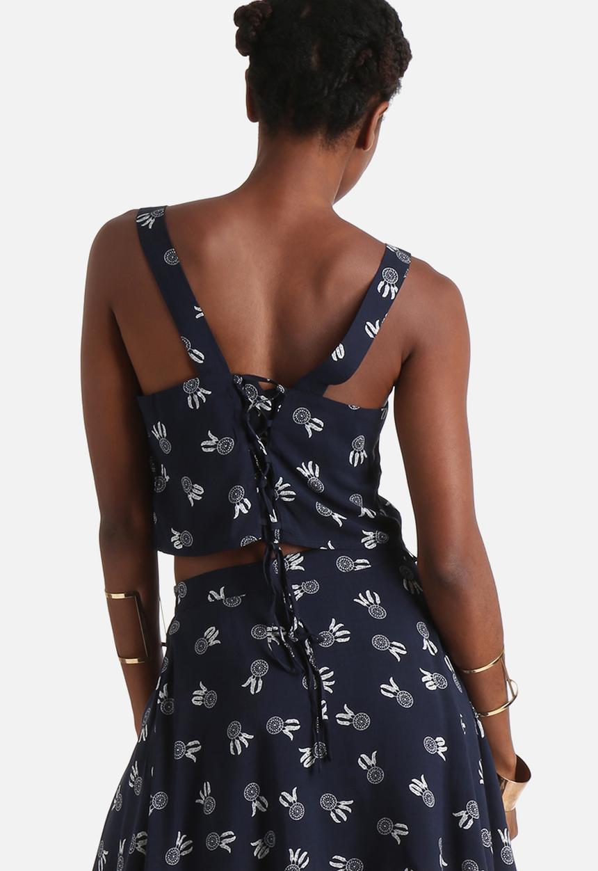 Neon Rose - Dream Catcher Crop Tie Detail