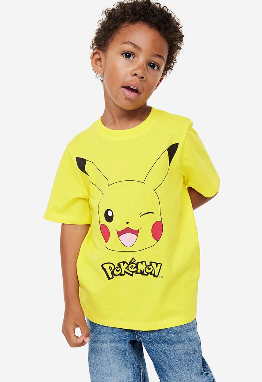 H&M - 4-pack printed t-shirts - yellow/pokémon 