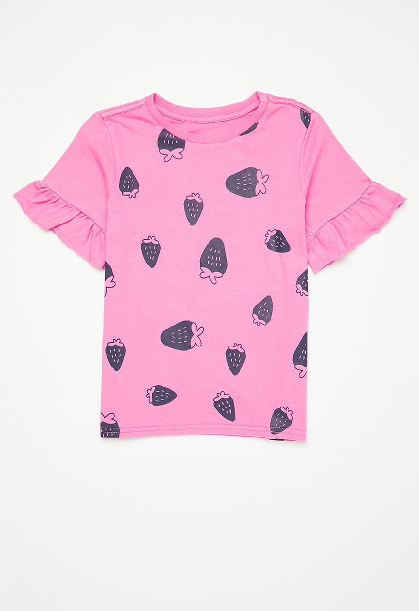 Pop Candy - 2 Pack printed tees - pink & navy
