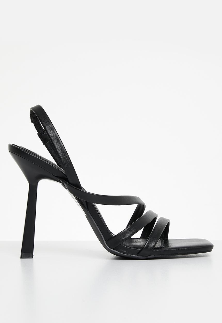 Public Desire - Roxie barely there stiletto heel - black 