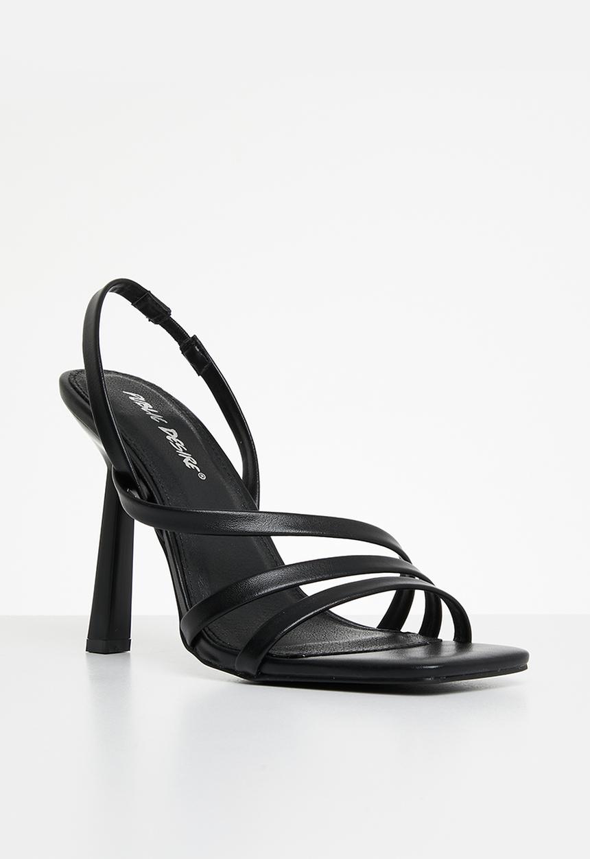 Public Desire - Roxie barely there stiletto heel - black 