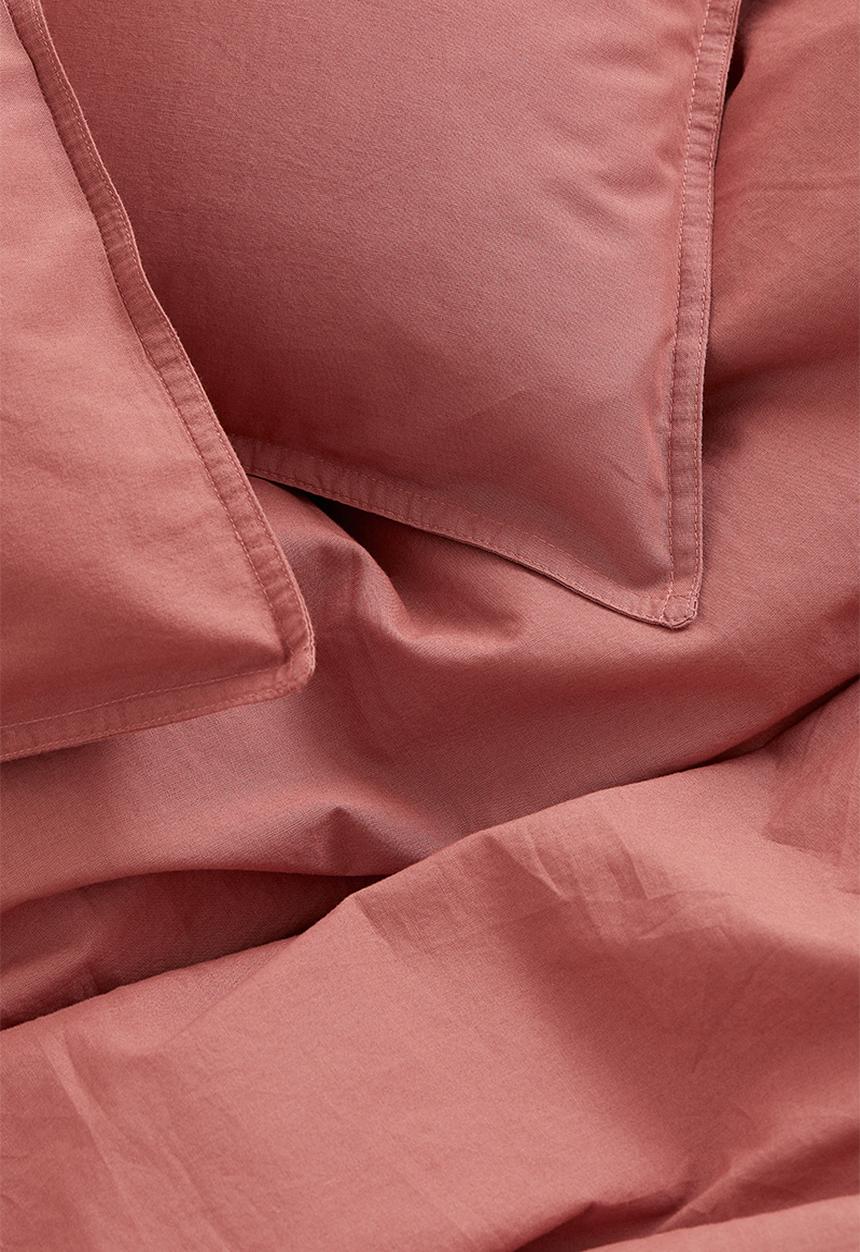 H&M - Double/king size cotton duvet cover set - rust red 