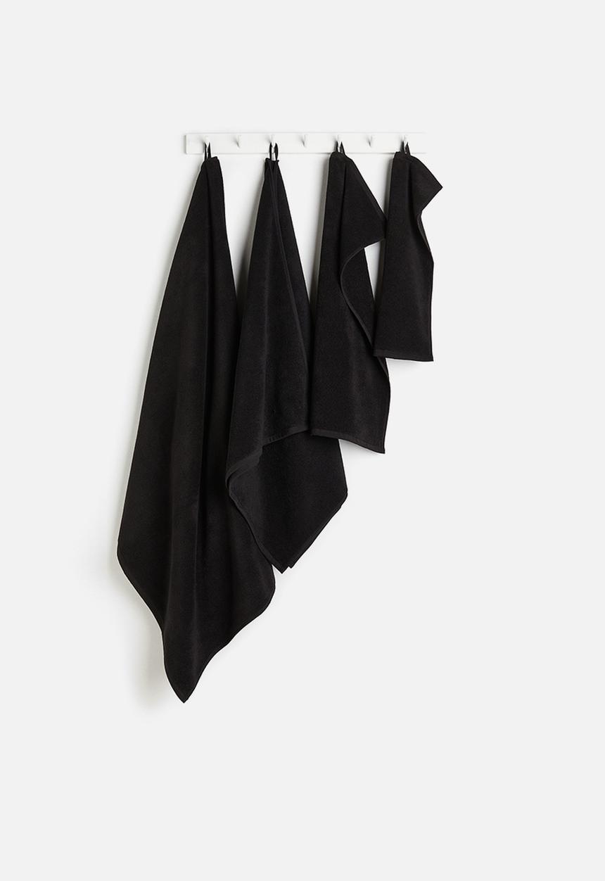 H&M - Cotton terry bath sheet - black
