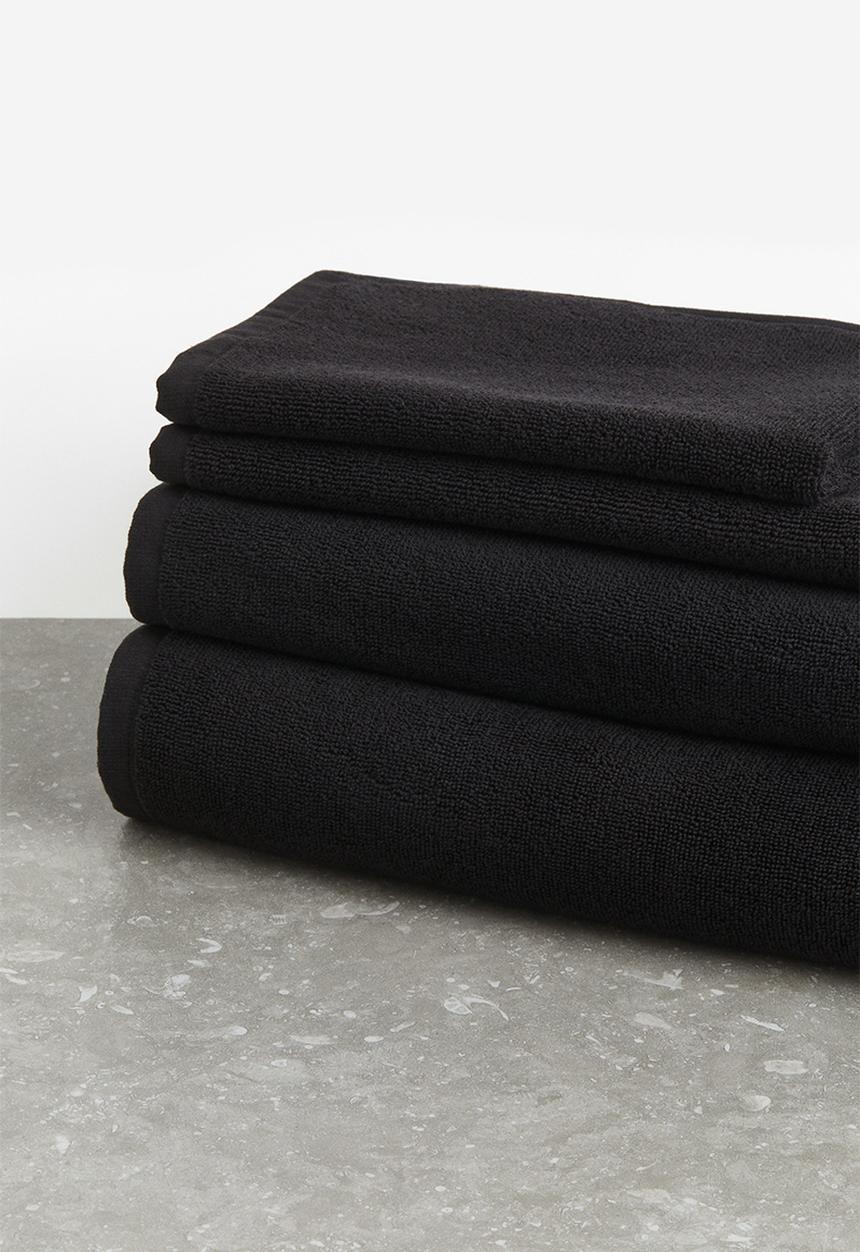 H&M - Cotton terry bath sheet - black