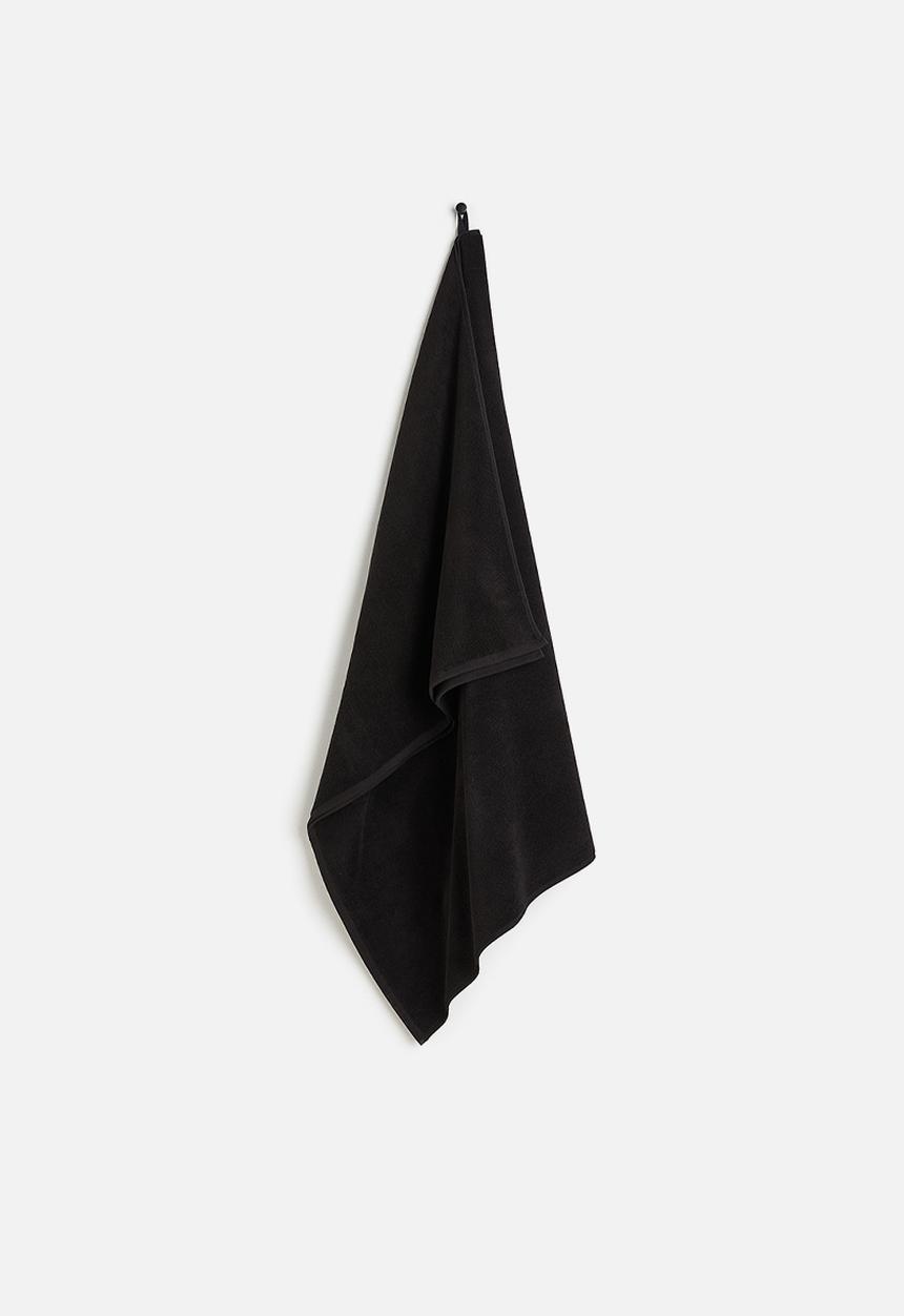 H&M - Cotton terry bath sheet - black