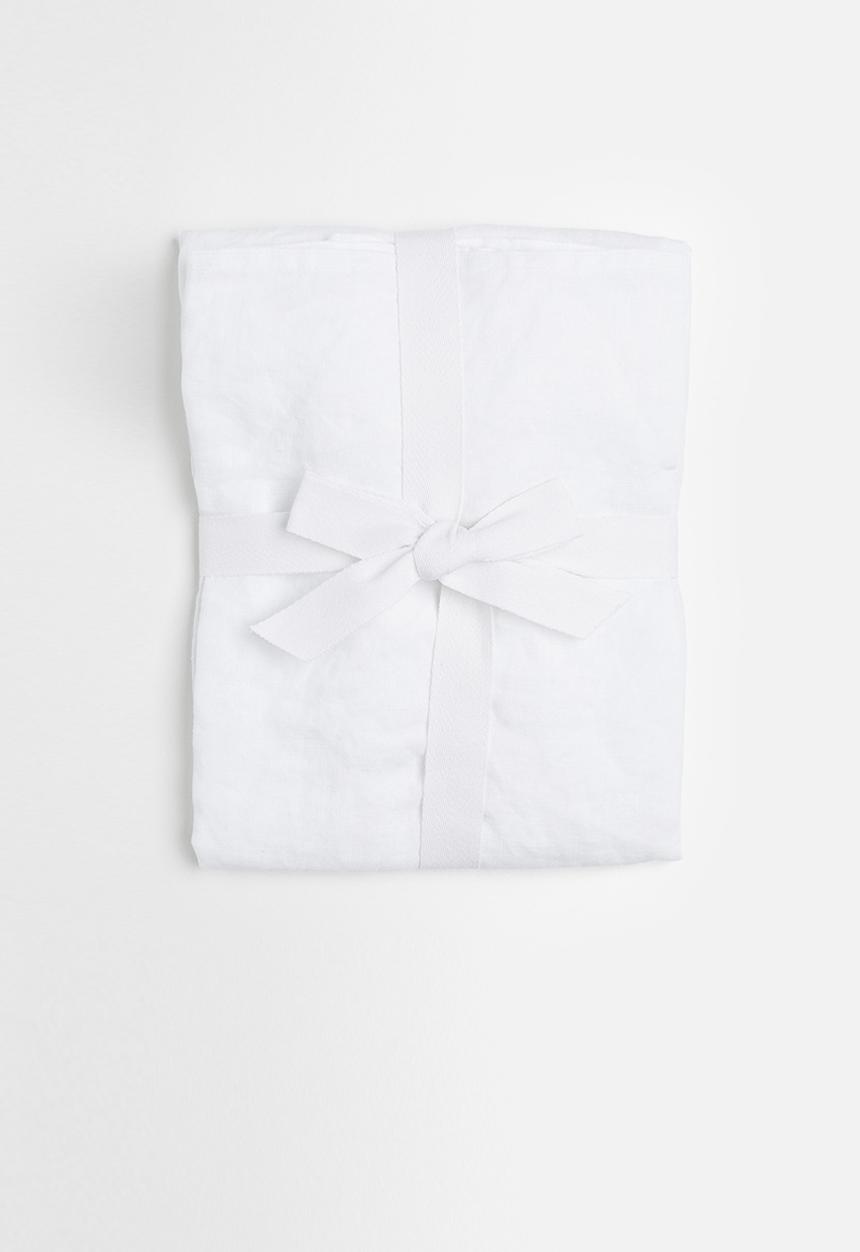 H&M - Washed linen pillowcase - white