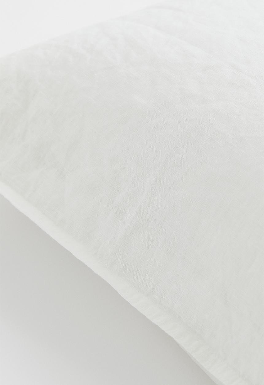 H&M - Washed linen pillowcase - white