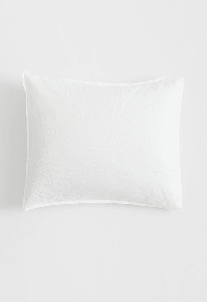 H&M - Washed linen pillowcase - white
