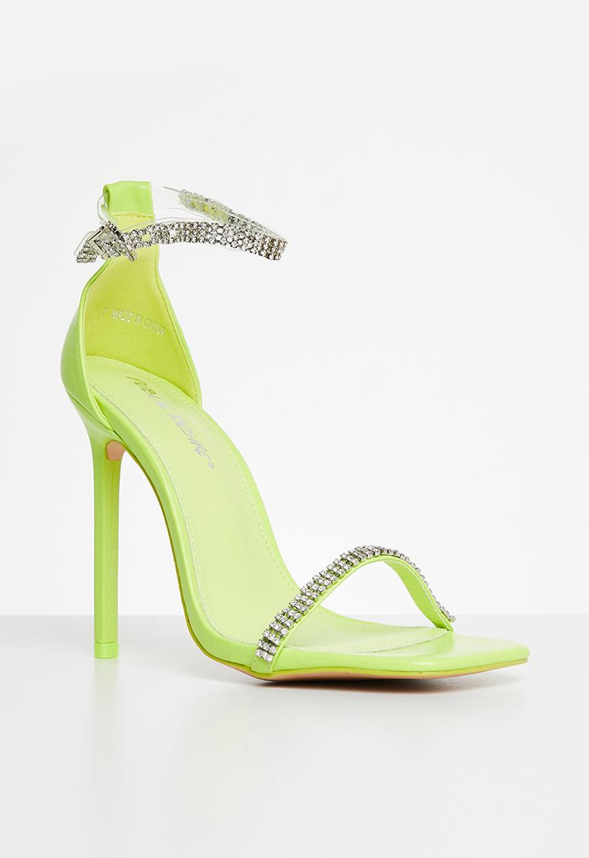 Public Desire - Jemma wf barely there stiletto heel - lime 