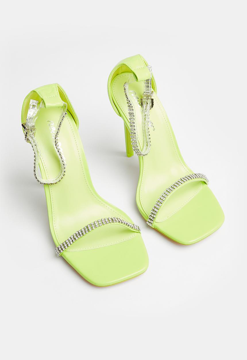 Public Desire - Jemma wf barely there stiletto heel - lime 