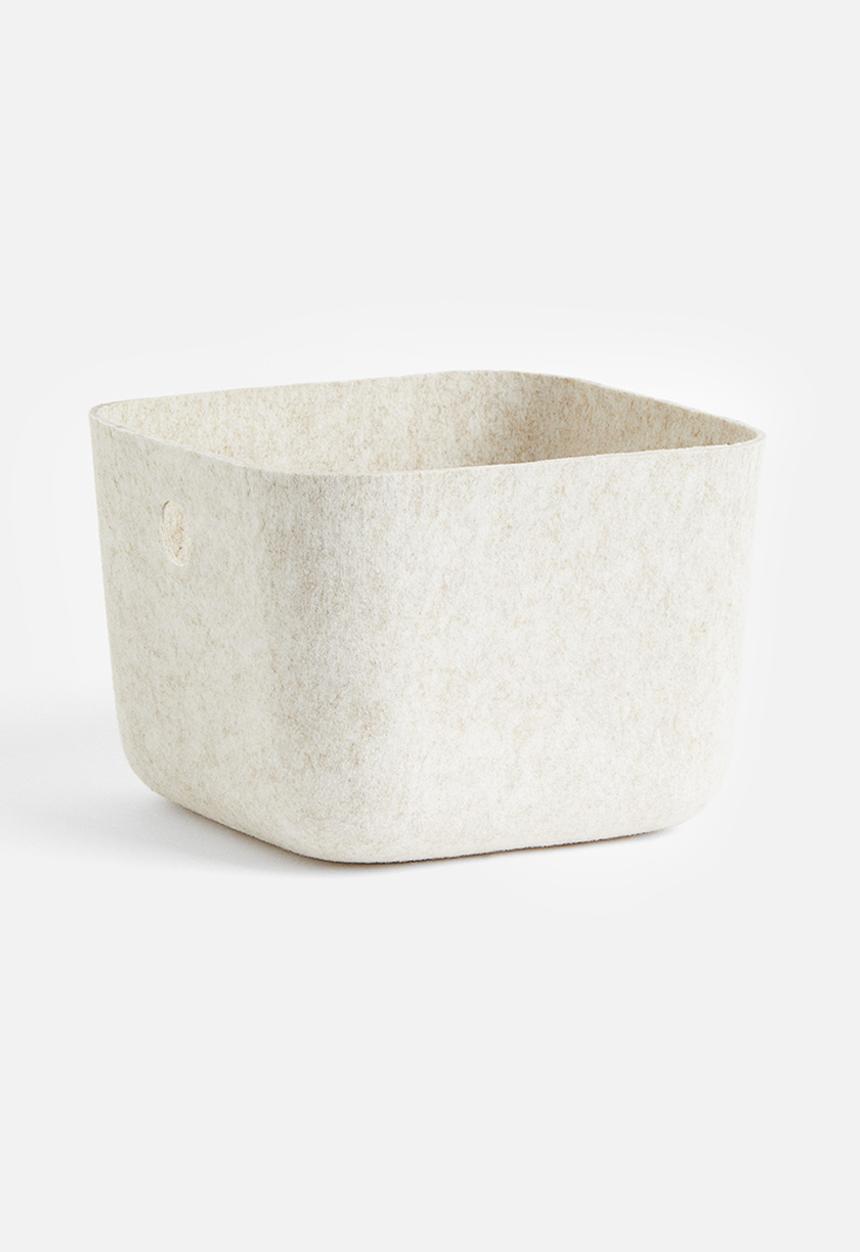 H&M - Felted storage basket - natural white marl 