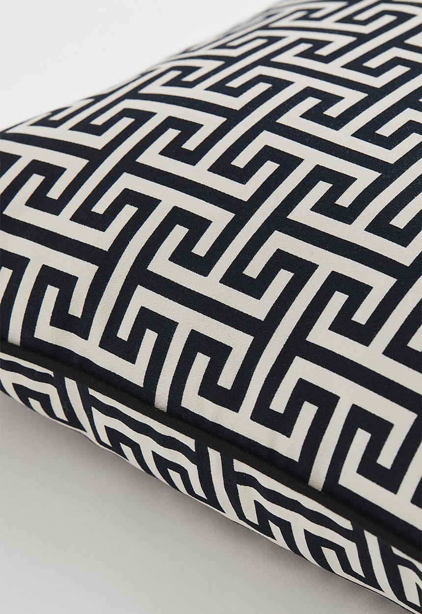 H&M - Patterned cotton cushion cover - cream/patterned 