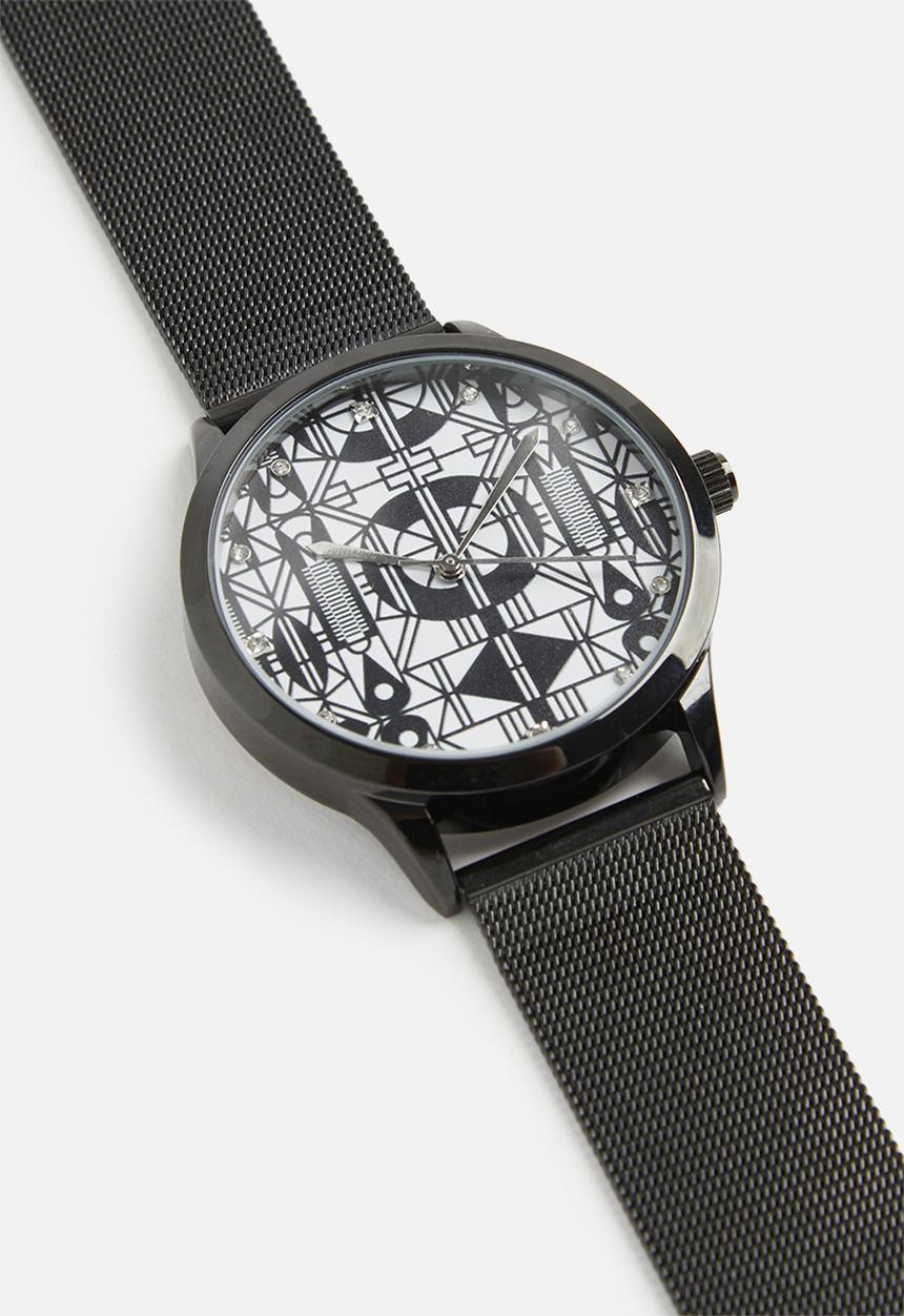 ERA by DJ Zinhle - Monochrome glam up watch -black