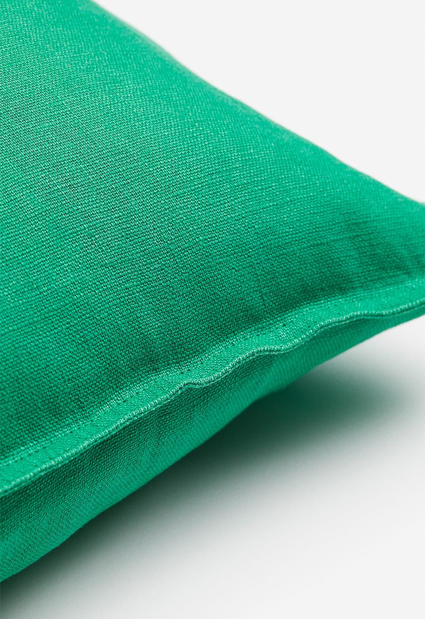 H&M - Washed linen cushion cover - green