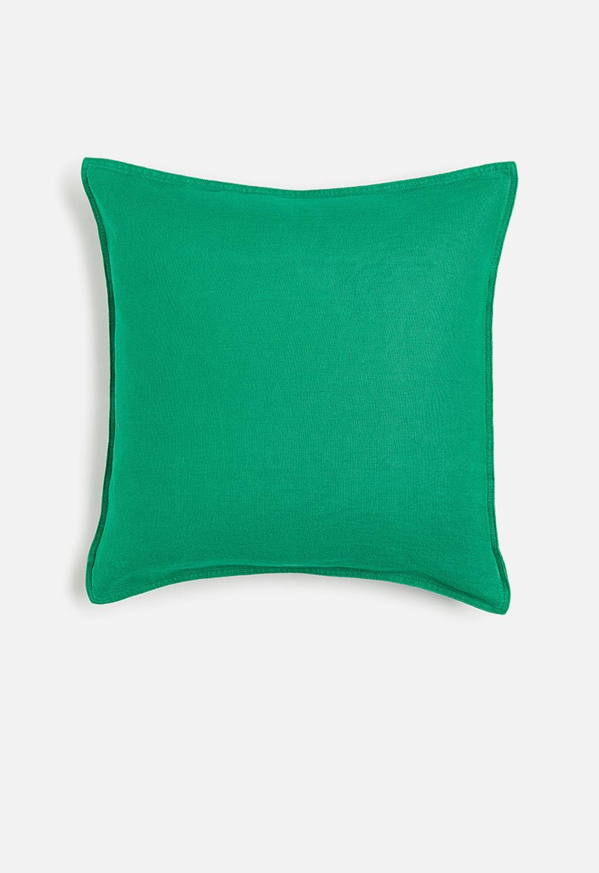 H&M - Washed linen cushion cover - green