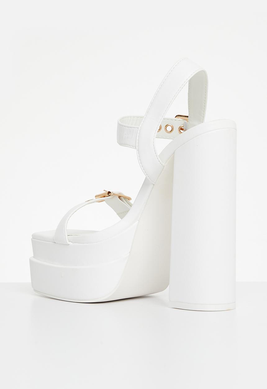 Public Desire - Diesel platform block heel - white