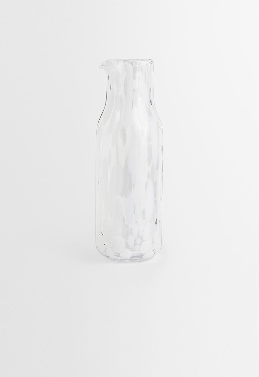 H&M - Glass carafe - clear glass/white