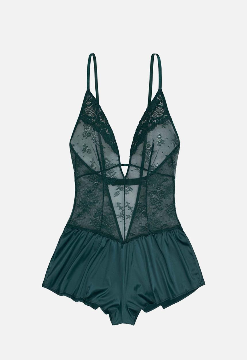 DORINA - Plus Leal teddy - green