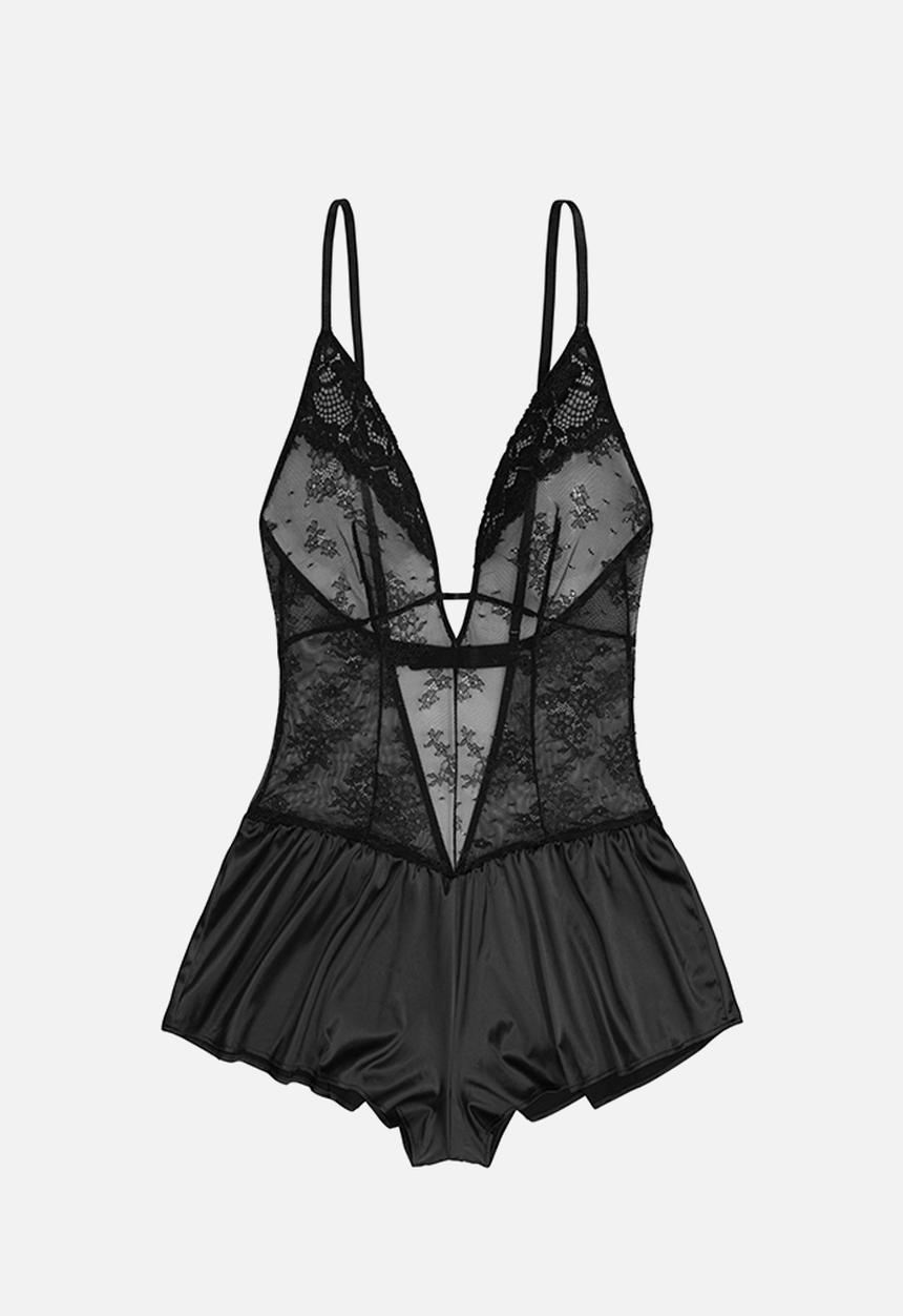 DORINA - Plus Leal teddy - black