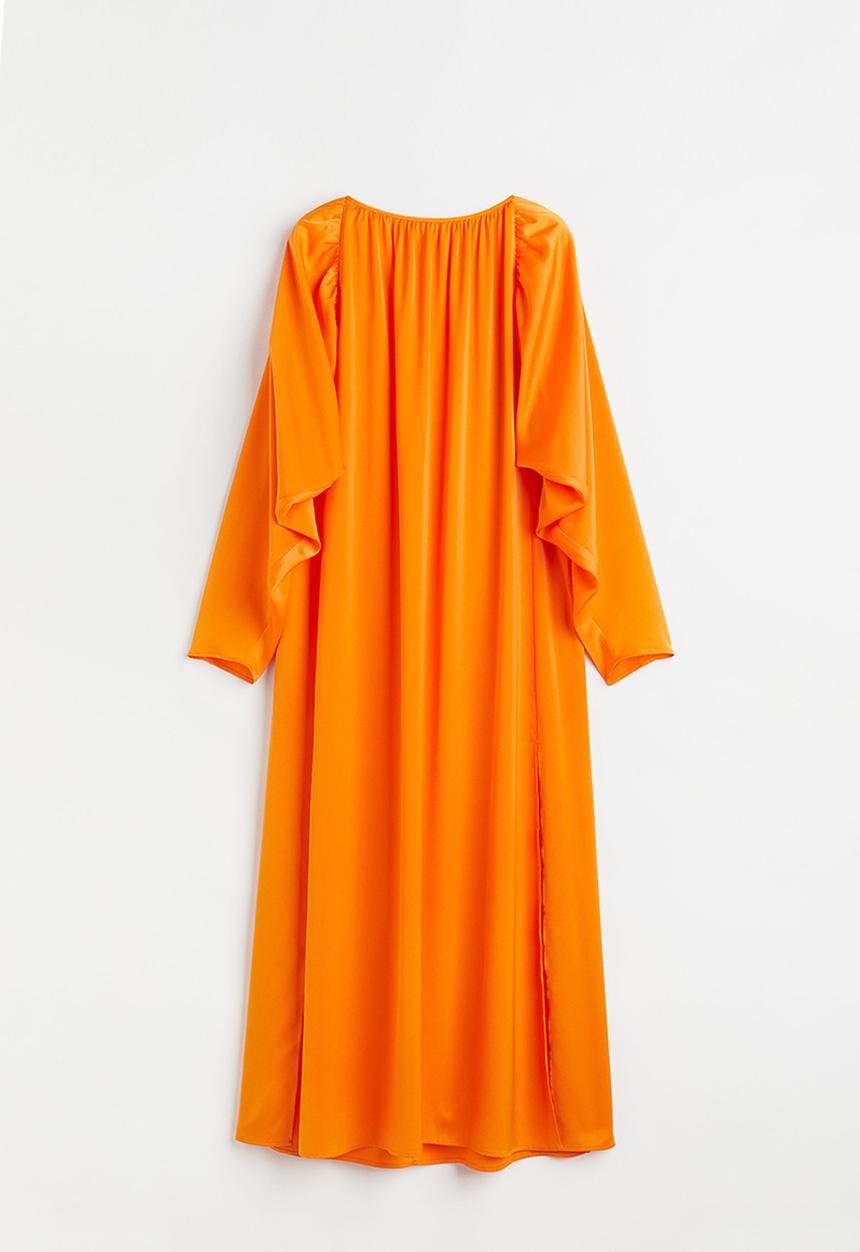 H&M - Voluminous satin dress - orange