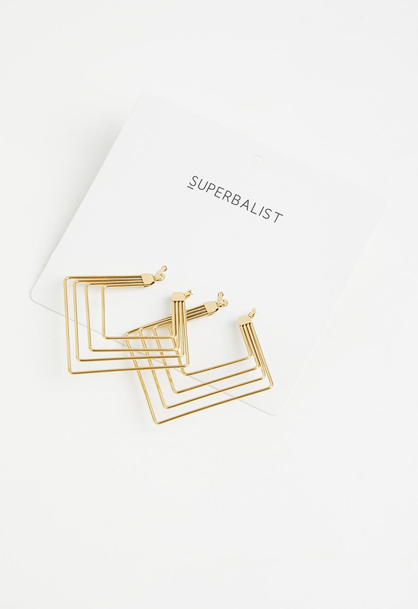 Superbalist - Evie hoop earrings - gold