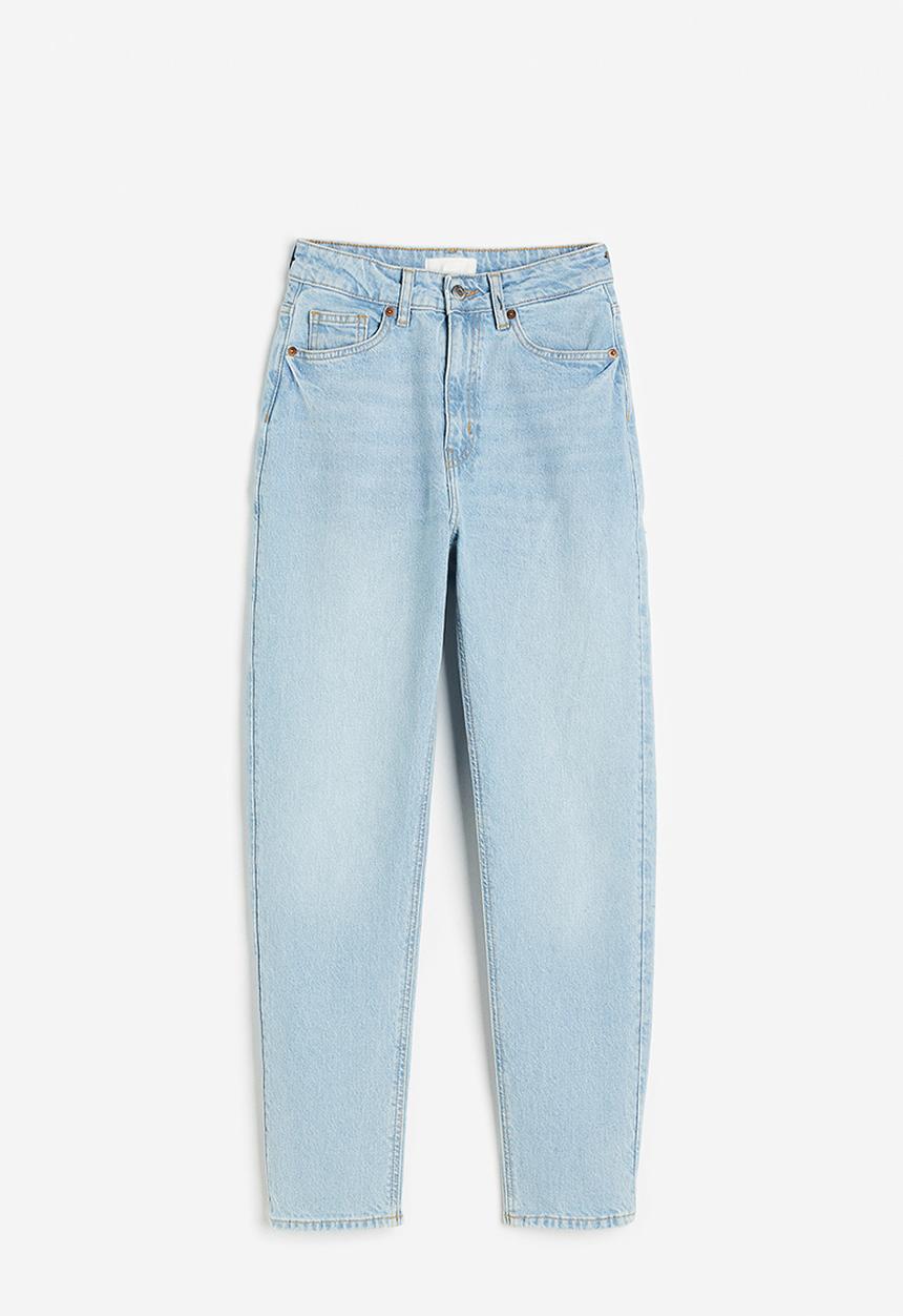 H&M - Slim mom high ankle jeans - light denim blue