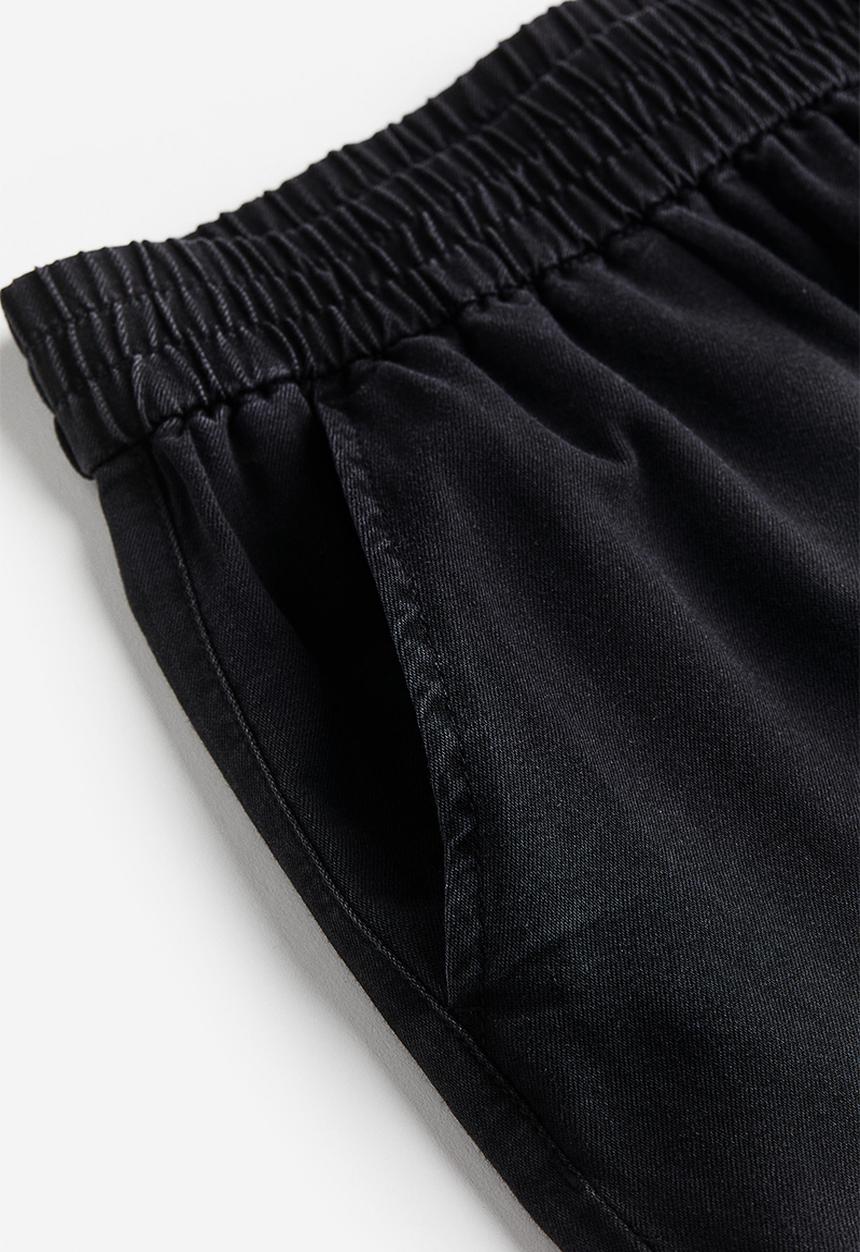 H&M - High-waisted woven joggers - black