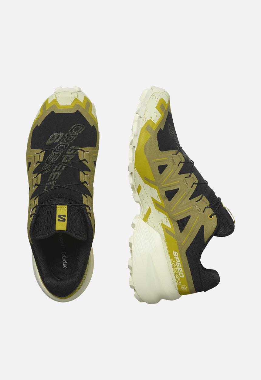 Salomon - Speedcross 6 - black / cress green / transparent yellow